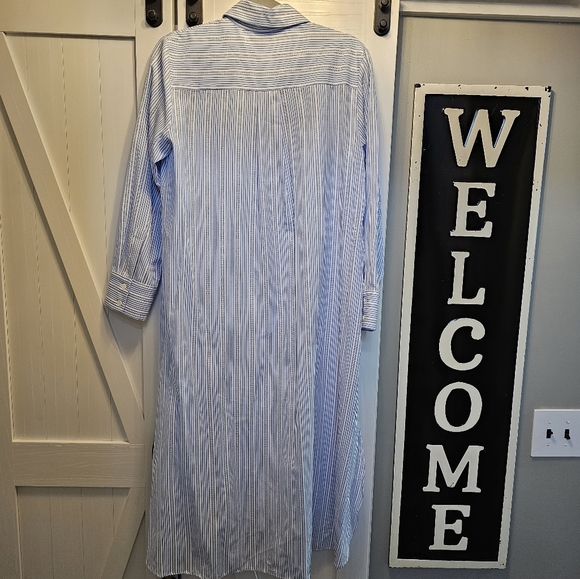 Zara Striped Shirt Dress (size S) in Blue & White. - Picture 7 of 7